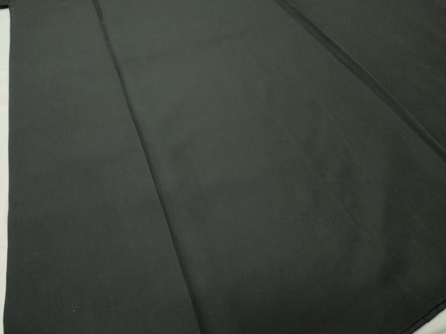 平和屋着物●男性　黒紋付　羽織セット　羽裏：龍　虎　正絹　逸品　未使用　CABC8301gh