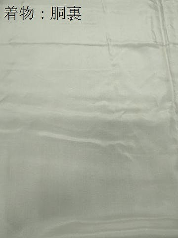 平和屋着物●男性　黒紋付　羽織セット　羽裏：風景文　正絹　逸品　CABC8303gh