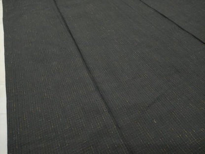 平和屋着物●男性　紬　アンサンブル　格子柄　正絹　逸品　CABC8305gh