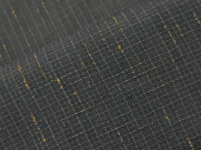平和屋着物●男性　紬　アンサンブル　格子柄　正絹　逸品　CABC8305gh
