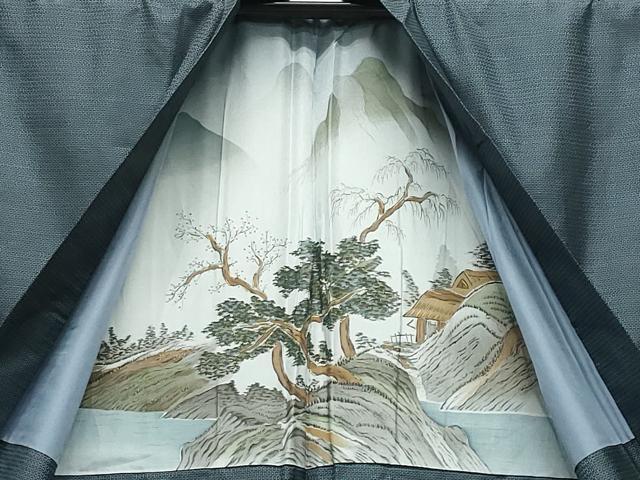 平和屋着物●男性　本場大島紬　アンサンブル　100亀甲　総詰め　キングサイズ　正絹　逸品　CABC8306gh