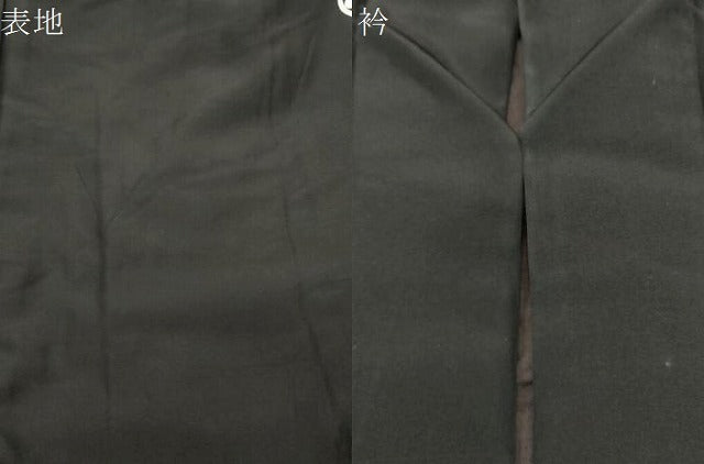 平和屋着物●男性　黒紋付　正絹　逸品　CABC8310gh