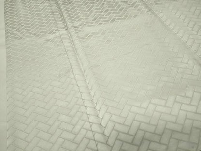 平和屋着物●男性　色紋付　檜垣地紋　灰黄緑色　正絹　逸品　未使用　CABC8312gh