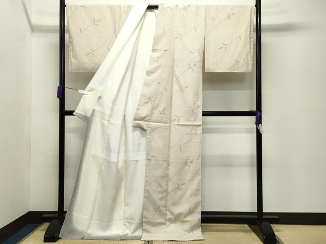 平和屋着物●本塩沢　枝花文　証紙付き　ロング丈　正絹　逸品　未使用　CABC8318gh