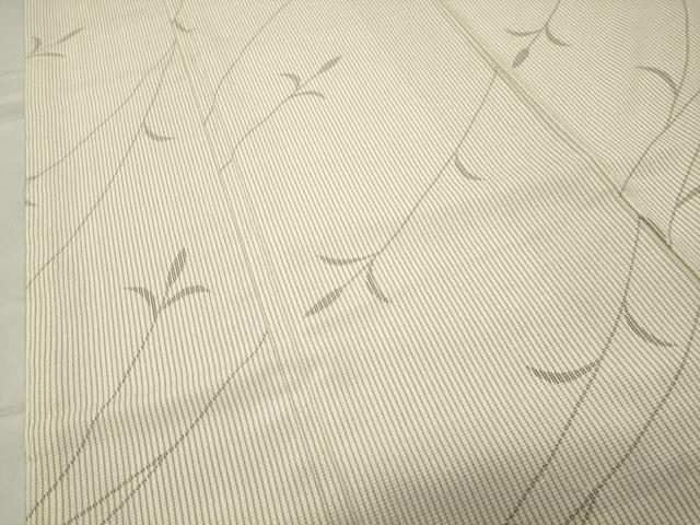 平和屋着物●本塩沢　枝花文　証紙付き　ロング丈　正絹　逸品　未使用　CABC8318gh