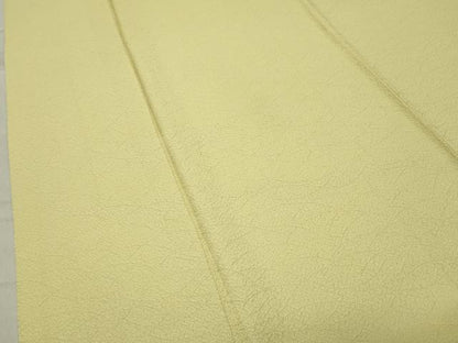 平和屋着物●上質な色無地　芝草地紋　枯草色　正絹　逸品　CABC8321gh