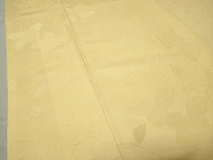 平和屋着物●上質な色無地　枝花地紋　花葉色　正絹　逸品　未使用　CABC8322gh