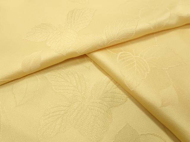 平和屋着物●上質な色無地　枝花地紋　花葉色　正絹　逸品　未使用　CABC8322gh