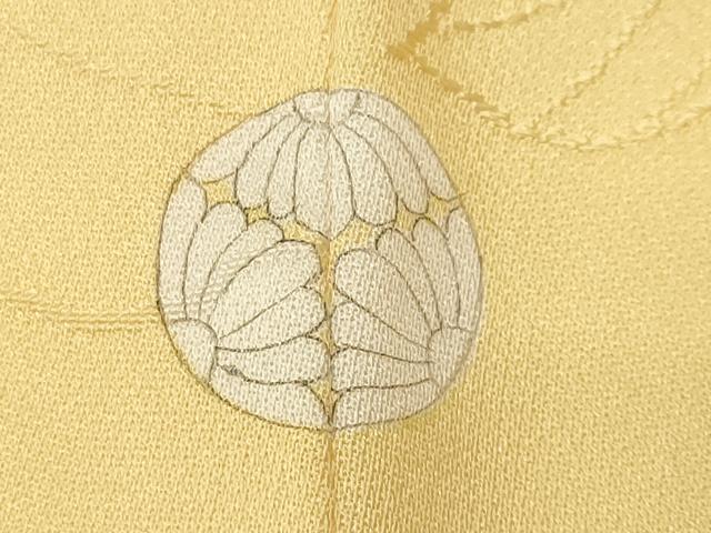 平和屋着物●上質な色無地　枝花地紋　花葉色　正絹　逸品　未使用　CABC8322gh
