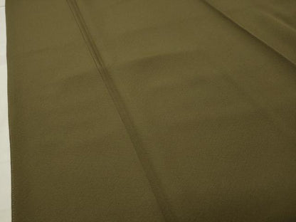 平和屋着物●上質な色無地　璃寛茶色　正絹　逸品　CABC8324gh