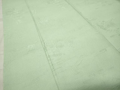平和屋着物●上質な色無地　風景貝桶地紋　若菜色　さが美扱い　正絹　逸品　CABC8327gh