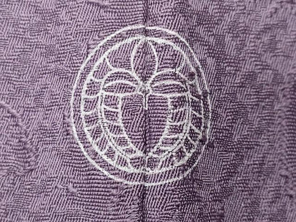 平和屋着物●上質な色無地　辻が花地紋　藤紫色　正絹　逸品　未使用　CABC8332gh