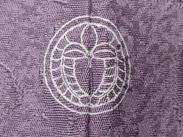 平和屋着物●上質な色無地　辻が花地紋　藤紫色　正絹　逸品　未使用　CABC8332gh