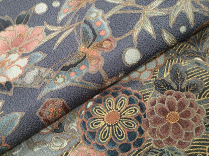 平和屋着物●訪問着　辻が花　暈し染め　金彩　鬼しぼ縮緬　正絹　逸品　CABC8337gh