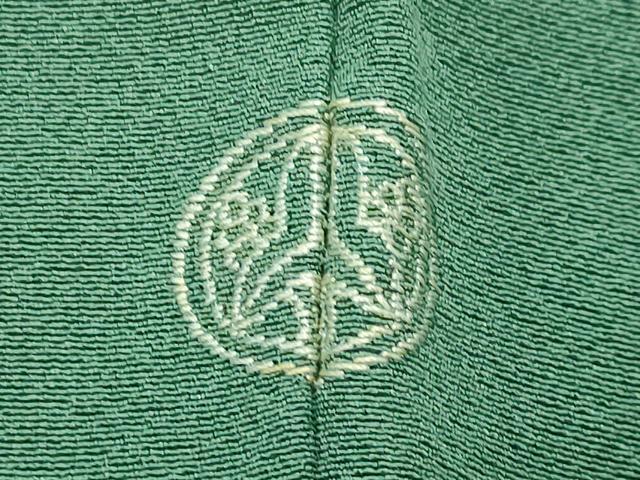 平和屋着物●上質な色無地　衣あわせ　薄緑色　反端付き　正絹　逸品　未使用　CABC8343gh
