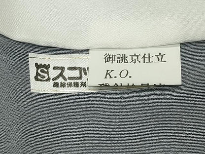 平和屋着物●上質な色無地　千草鼠色　正絹　逸品　未使用　CABC8350gh