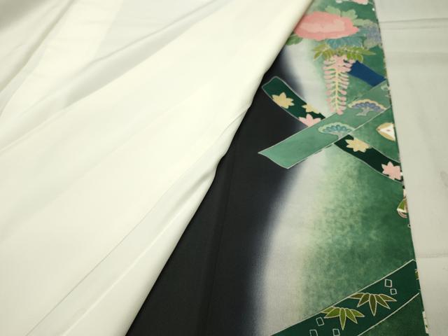 平和屋着物●豪華黒留袖　友禅　作家物　宝尽くし花車文　暈し染め　正絹　逸品　CABC8351gh