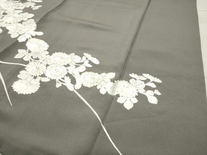 平和屋着物●訪問着　総刺繍　草花文　金糸　正絹　逸品　CABC8353gh