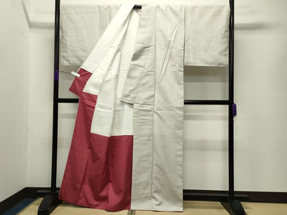 平和屋着物●結城紬　80亀甲　総詰め　正絹　逸品　CABC8358gh