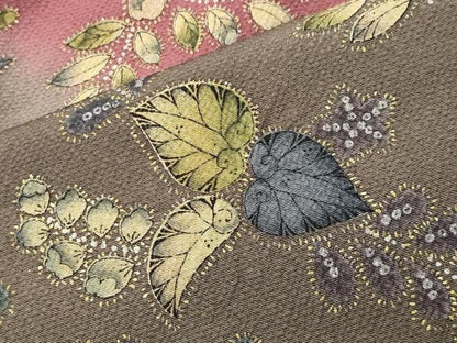 平和屋着物●訪問着　辻が花　絞り　暈し染め　金銀彩　正絹　逸品　CABC8360gh
