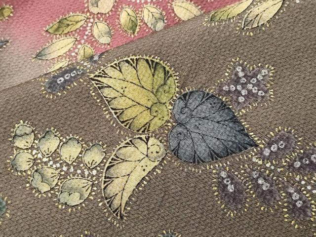 平和屋着物●訪問着　辻が花　絞り　暈し染め　金銀彩　正絹　逸品　CABC8360gh