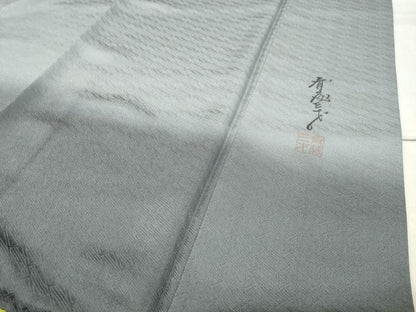 平和屋着物●染色作家　斉藤三才　訪問着　成り物　暈し染め　正絹　逸品　CABC8361gh