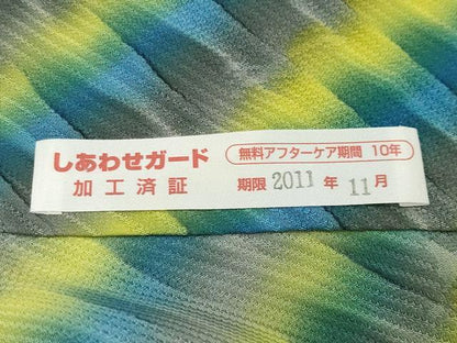 平和屋着物●染色作家　斉藤三才　訪問着　成り物　暈し染め　正絹　逸品　CABC8361gh