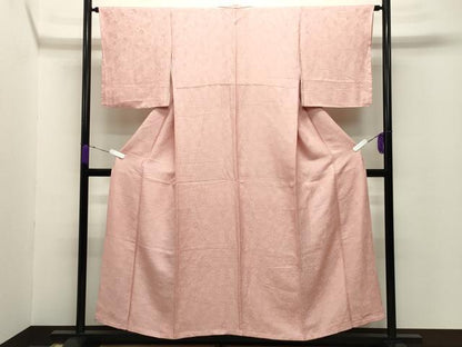 平和屋着物●上質な色無地　舞花地紋　虹色　正絹　逸品　未使用　CABC8364gh