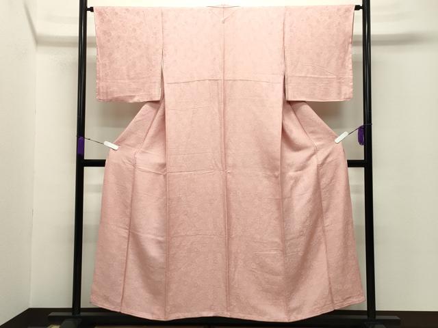 平和屋着物●上質な色無地　舞花地紋　虹色　正絹　逸品　未使用　CABC8364gh