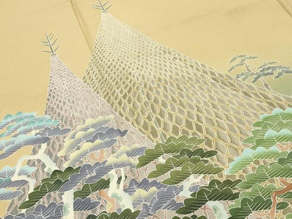 平和屋着物●本加賀友禅作家　黒田勲　色留袖　風景松文　暈し染め　正絹　逸品　未使用　CABC8367gh