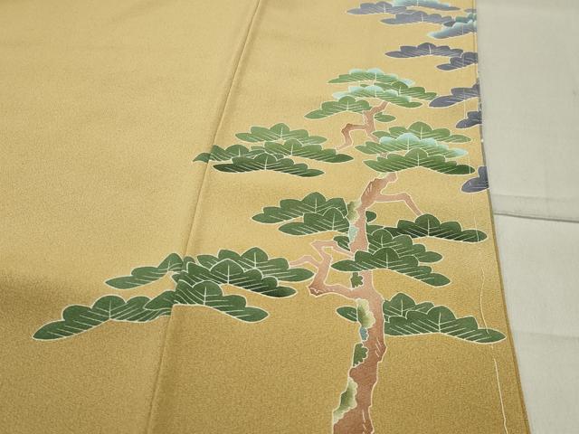 平和屋着物●本加賀友禅作家　黒田勲　色留袖　風景松文　暈し染め　正絹　逸品　未使用　CABC8367gh