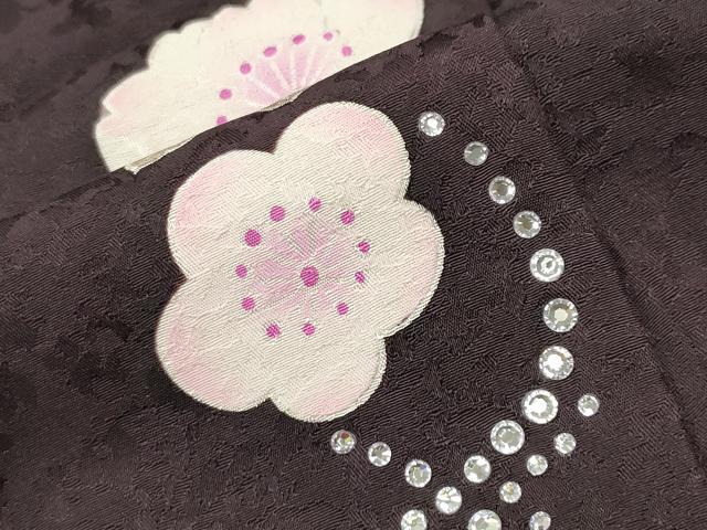 平和屋着物●訪問着　舞花文　暈し染め　銀彩　ラインストーン　正絹　逸品　CABC8378gh