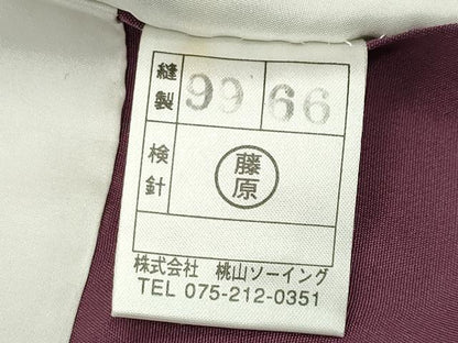 平和屋着物●上質な小紋　雪輪舞花文　蛍暈し　正絹　逸品　CABC8381gh