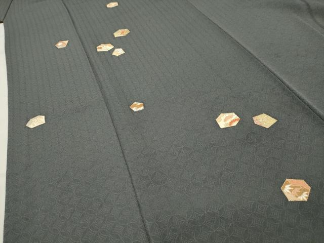 平和屋着物●訪問着　駒刺繍　吉祥花文　金彩　正絹　逸品　CABC8384gh