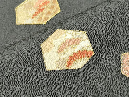 平和屋着物●訪問着　駒刺繍　吉祥花文　金彩　正絹　逸品　CABC8384gh