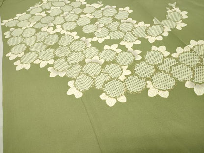 平和屋着物●訪問着　草花文　金彩　さが美扱い　正絹　逸品　CABC8385gh