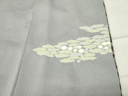 平和屋着物●十日町　名門　滝泰謹製　中国三大刺繍　相良刺繍　訪問着　辻が花　絞り　暈し染め　金通し地　正絹　逸品　CABC8390gh