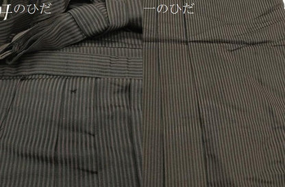 平和屋着物●男性　馬乗り袴　縞　正絹　逸品　未使用　CABC8396gh