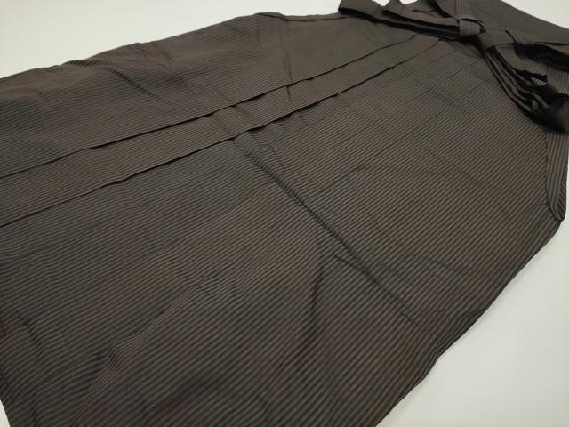 平和屋着物●男性　馬乗り袴　縞　正絹　逸品　未使用　CABC8396gh