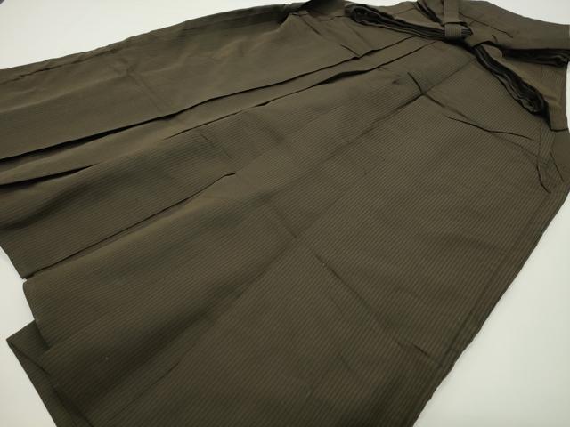 平和屋着物●男性　馬乗り袴　縞　正絹　逸品　CABC8397gh