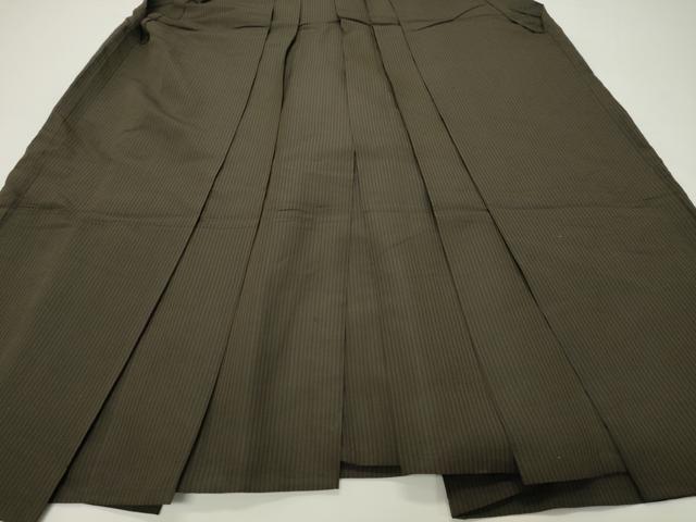 平和屋着物●男性　馬乗り袴　縞　正絹　逸品　CABC8397gh