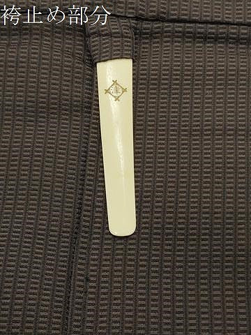 平和屋着物●男性　馬乗り袴　吉祥間道　正絹　逸品　CABC8399gh