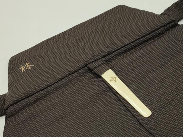 平和屋着物●男性　馬乗り袴　吉祥間道　正絹　逸品　CABC8399gh