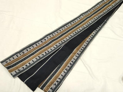 平和屋着物●男性　本場筑前博多織　角帯　吉祥間道　正絹　逸品　CABC8401dy