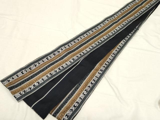 平和屋着物●男性　本場筑前博多織　角帯　吉祥間道　正絹　逸品　CABC8401dy