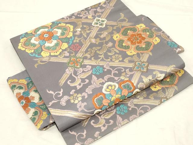 平和屋着物●つけ帯 唐織 唐草文 金糸 正絹 逸品 CABC8405dy