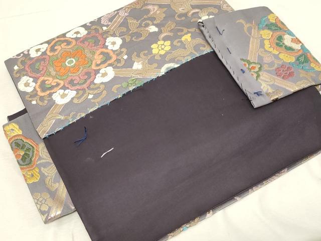 平和屋着物●つけ帯 唐織 唐草文 金糸 正絹 逸品 CABC8405dy