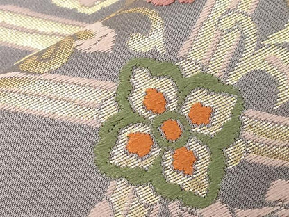 平和屋着物●つけ帯 唐織 唐草文 金糸 正絹 逸品 CABC8405dy