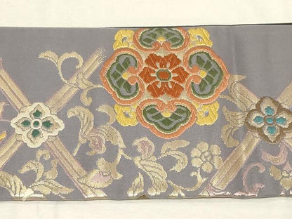 平和屋着物●つけ帯 唐織 唐草文 金糸 正絹 逸品 CABC8405dy