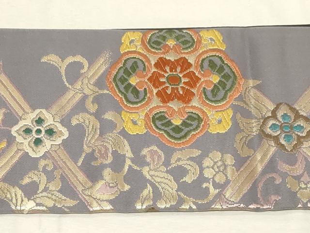 平和屋着物●つけ帯 唐織 唐草文 金糸 正絹 逸品 CABC8405dy